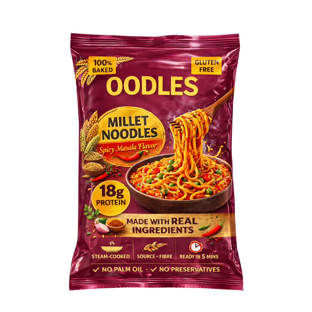 Millet Spicy Masala Noodles (Pack of 4) 4x75g Each