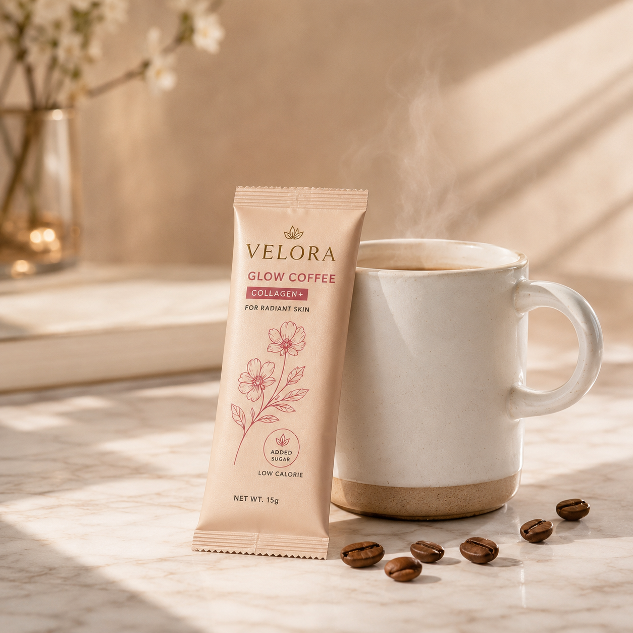 Velora Glow Coffee · Collagen+