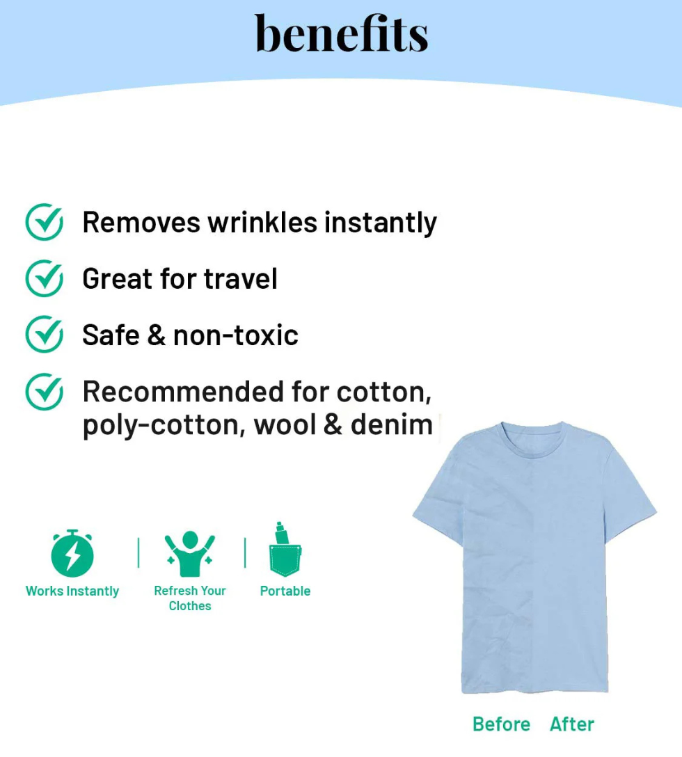 Easy Iron - Anti Wrinkle Spray for Clothes