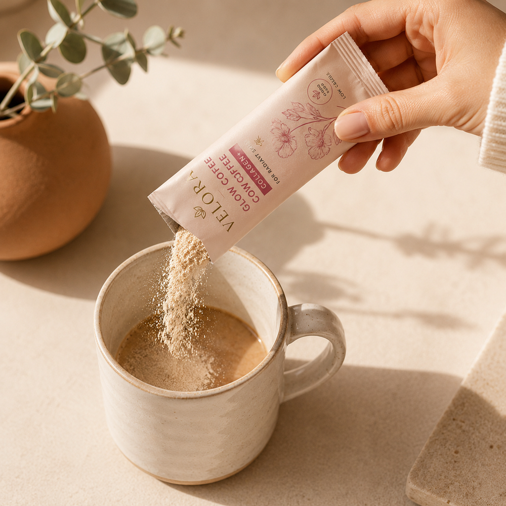Velora Glow Coffee · Collagen+
