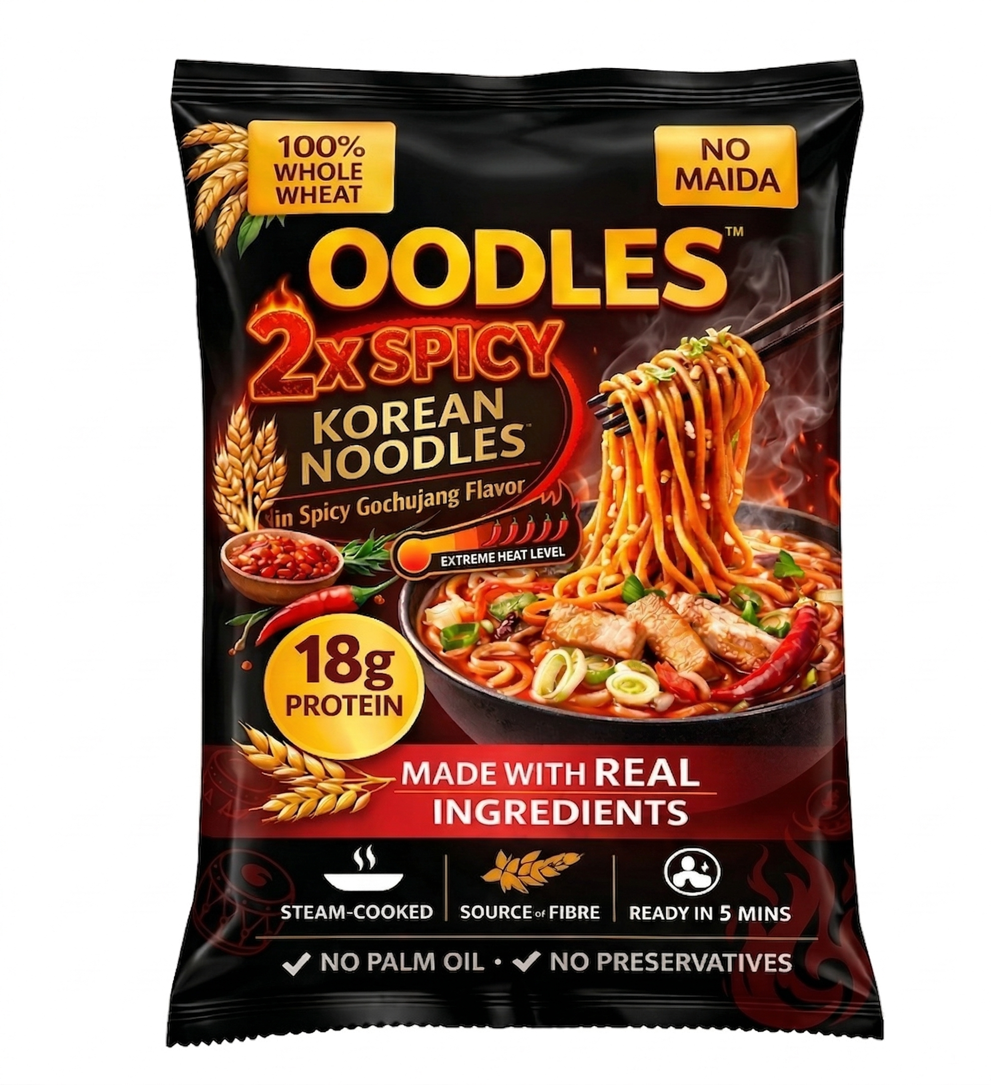 High Protein Korean 2x Spicy Noodles