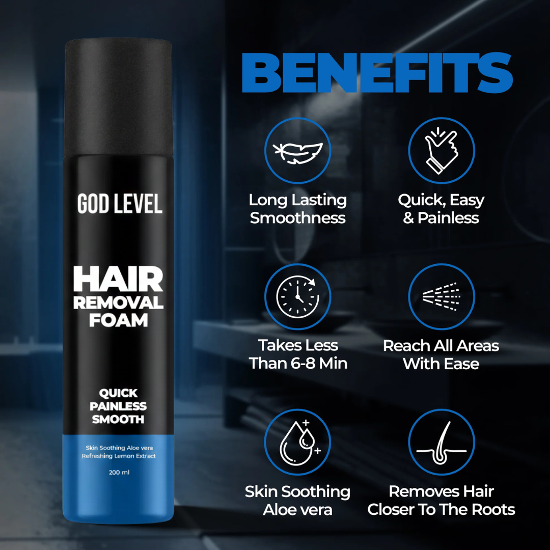 God Level - Hair Removal Foam for Men - 200ml