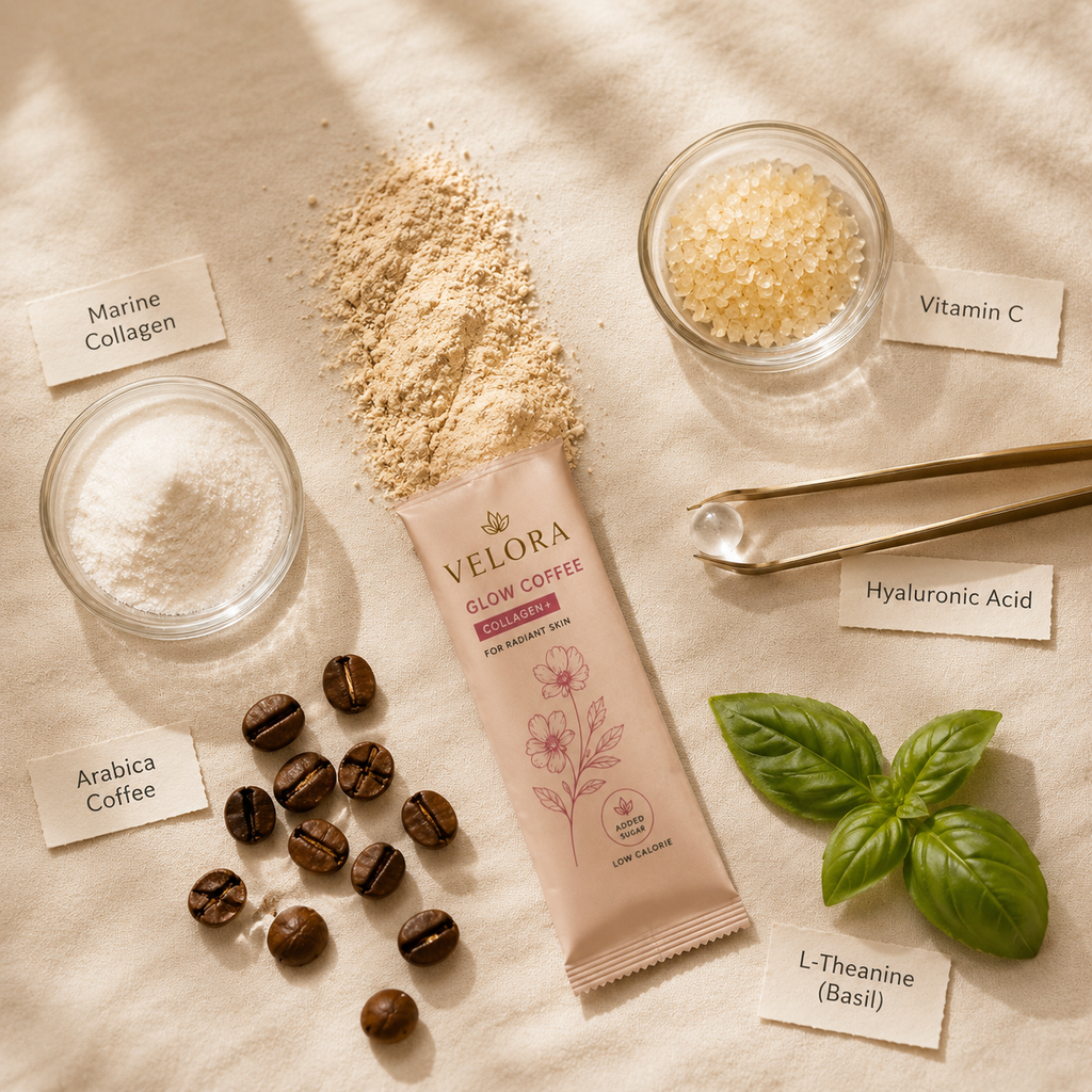 Velora Glow Coffee · Collagen+