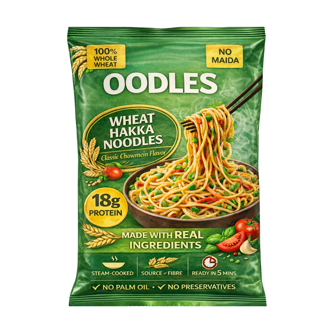 Wheat Hakka Noodles (Pack of 4) 4x75g Each