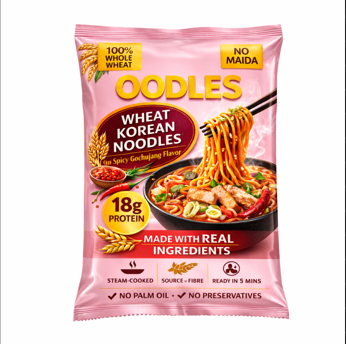 High Protein Korean Noodles (Pack of 4) 4x75g Each