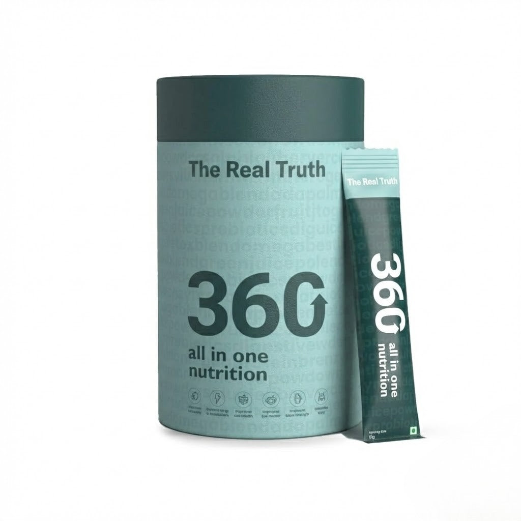 The Real Truth 360 - Ultimate Health Powder for Women & Men | Daily Supplement with 63+Vitamins, Minerals, Probiotics, and Superfoods