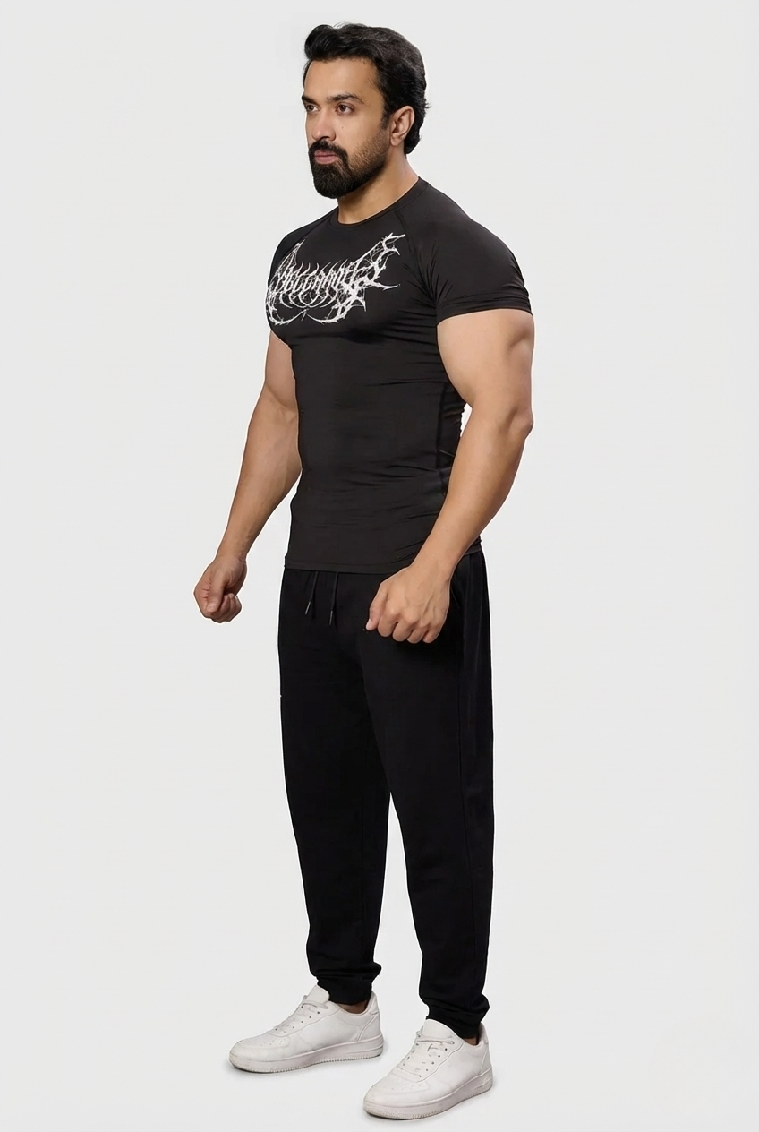 Hell Born Compression T-shirt Black/White
