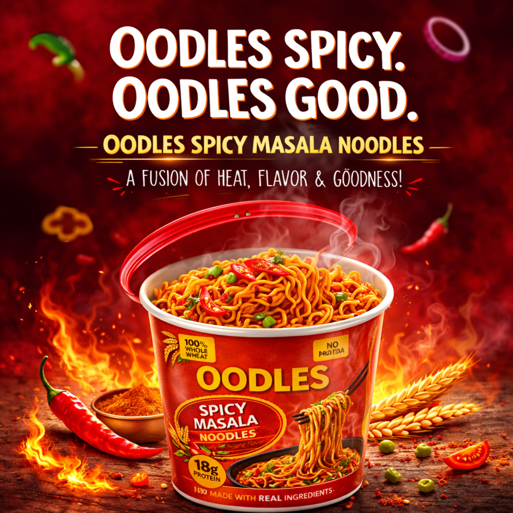 Spicy Masala Cup Noodles (Pack of 4) 4x75g Each