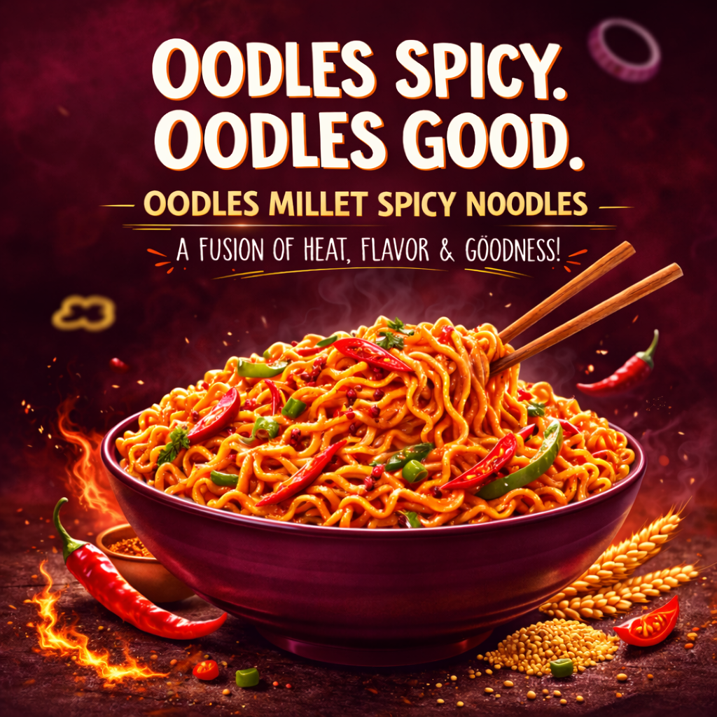 Millet Spicy Masala Noodles (Pack of 4) 4x75g Each