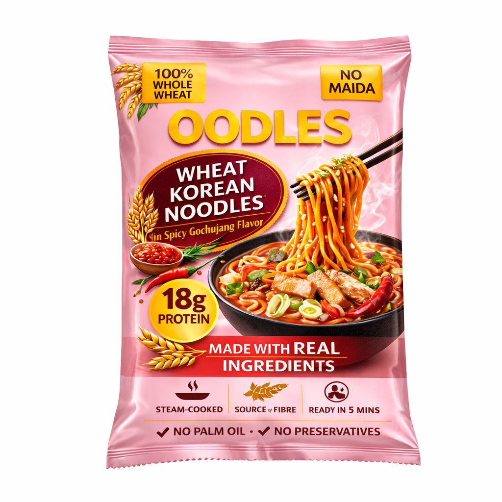 Wheat Korean Noodles (Pack of 4) 4x75g Each