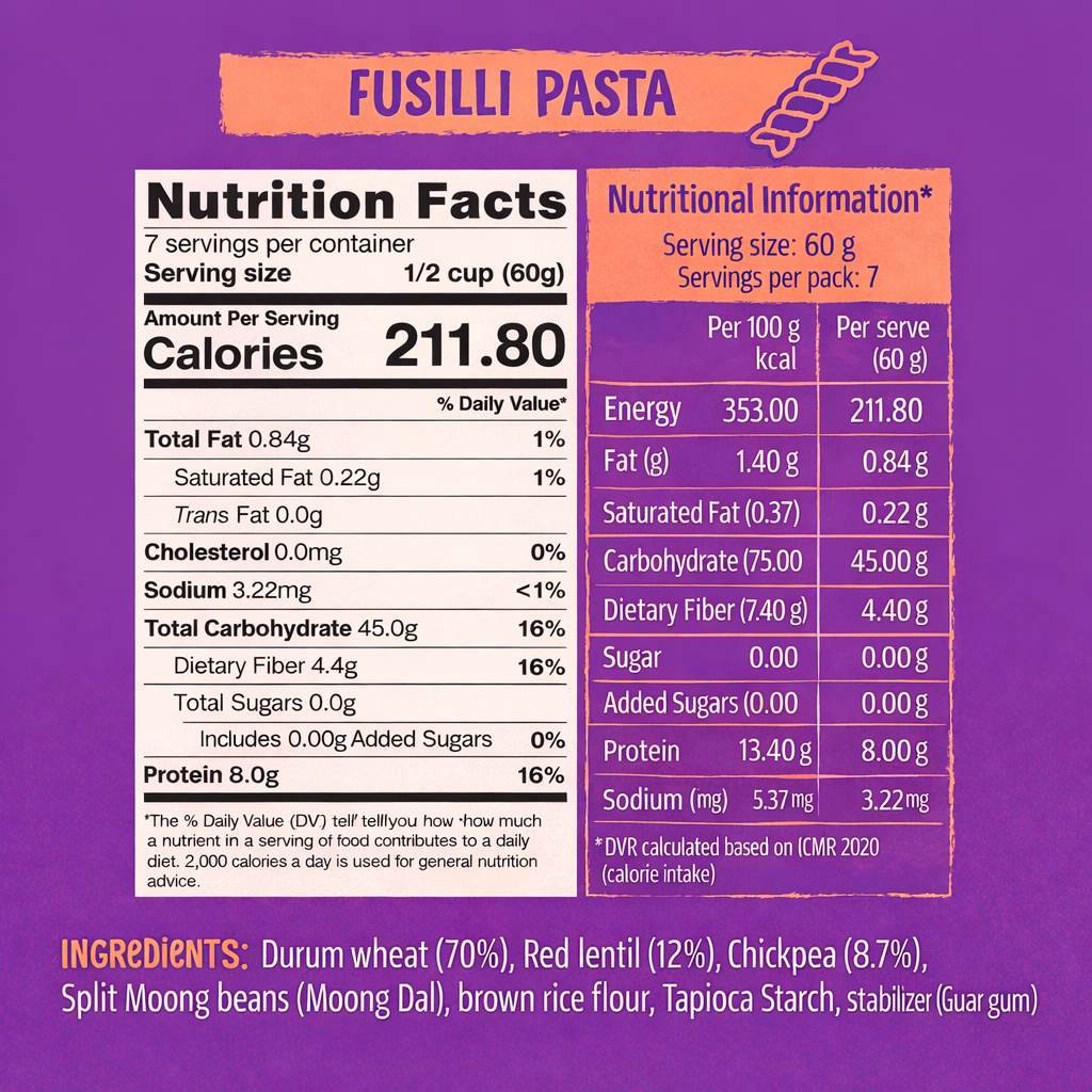 Fusilli Pasta (Pack of 4) 4x400 gm