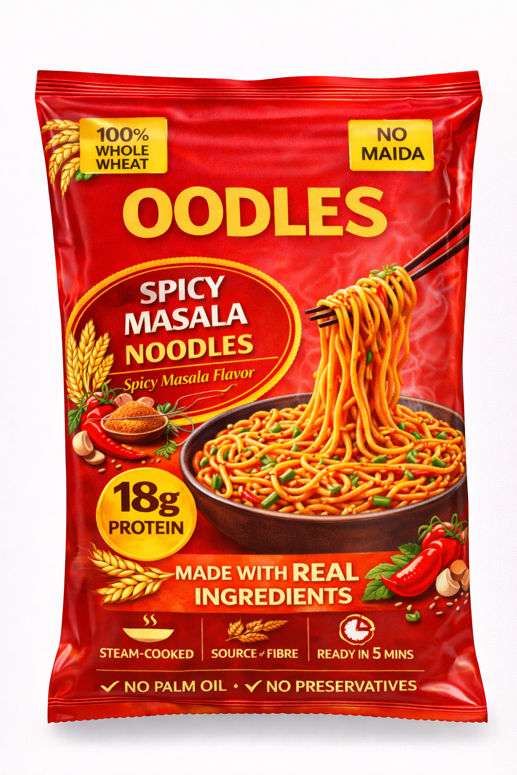 Spicy Masala Noodles (Pack of 4) 4x75g