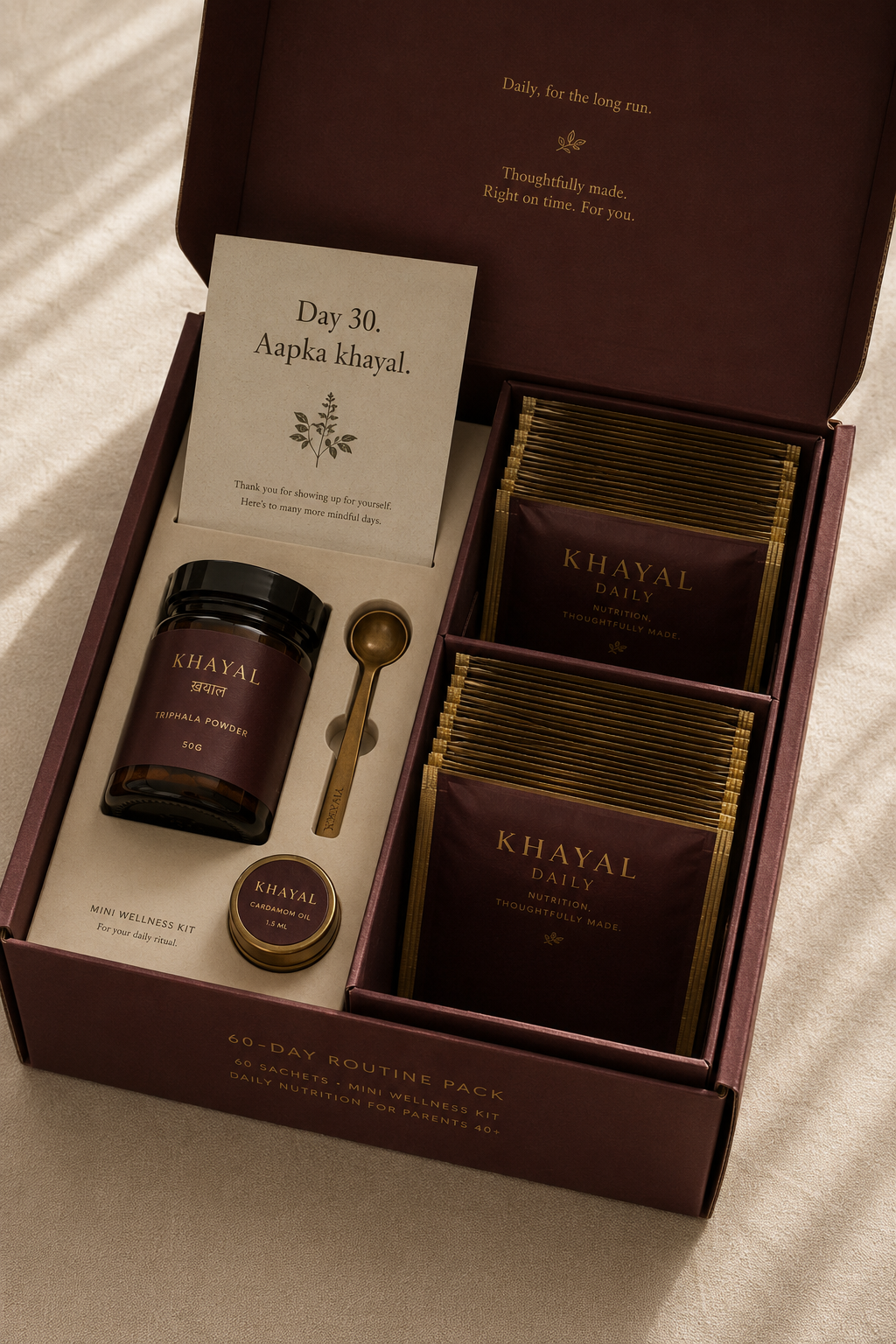 Khayal Daily — 60-day pack with mini wellness kit