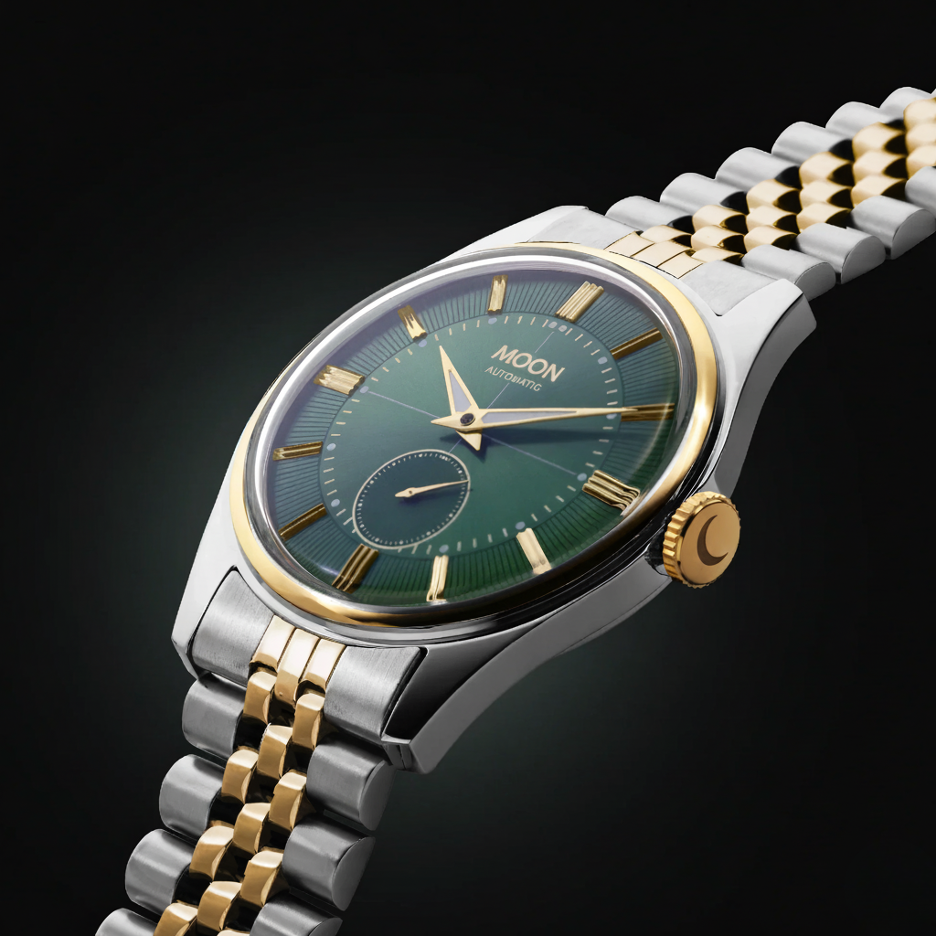 Moon III - Olive Green Gold Two Tone - Watch