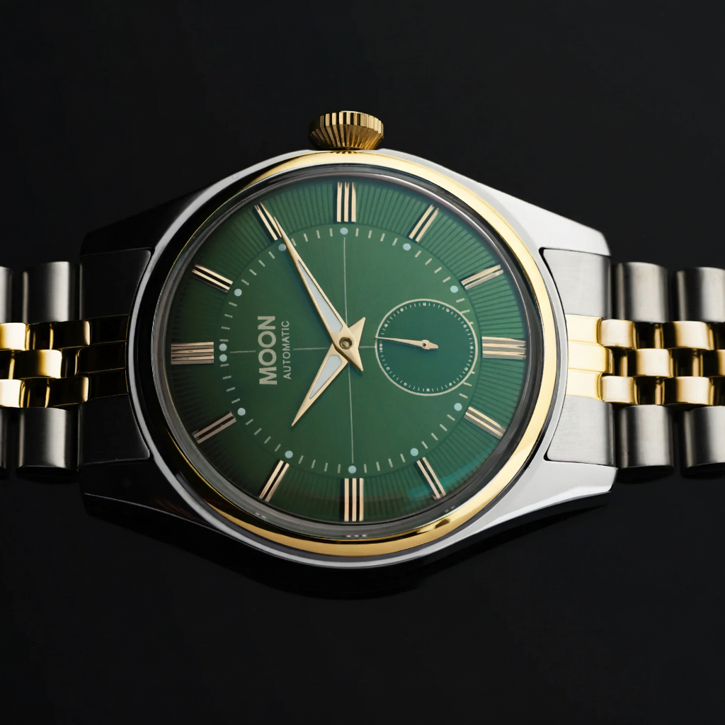Moon III - Olive Green Gold Two Tone - Watch