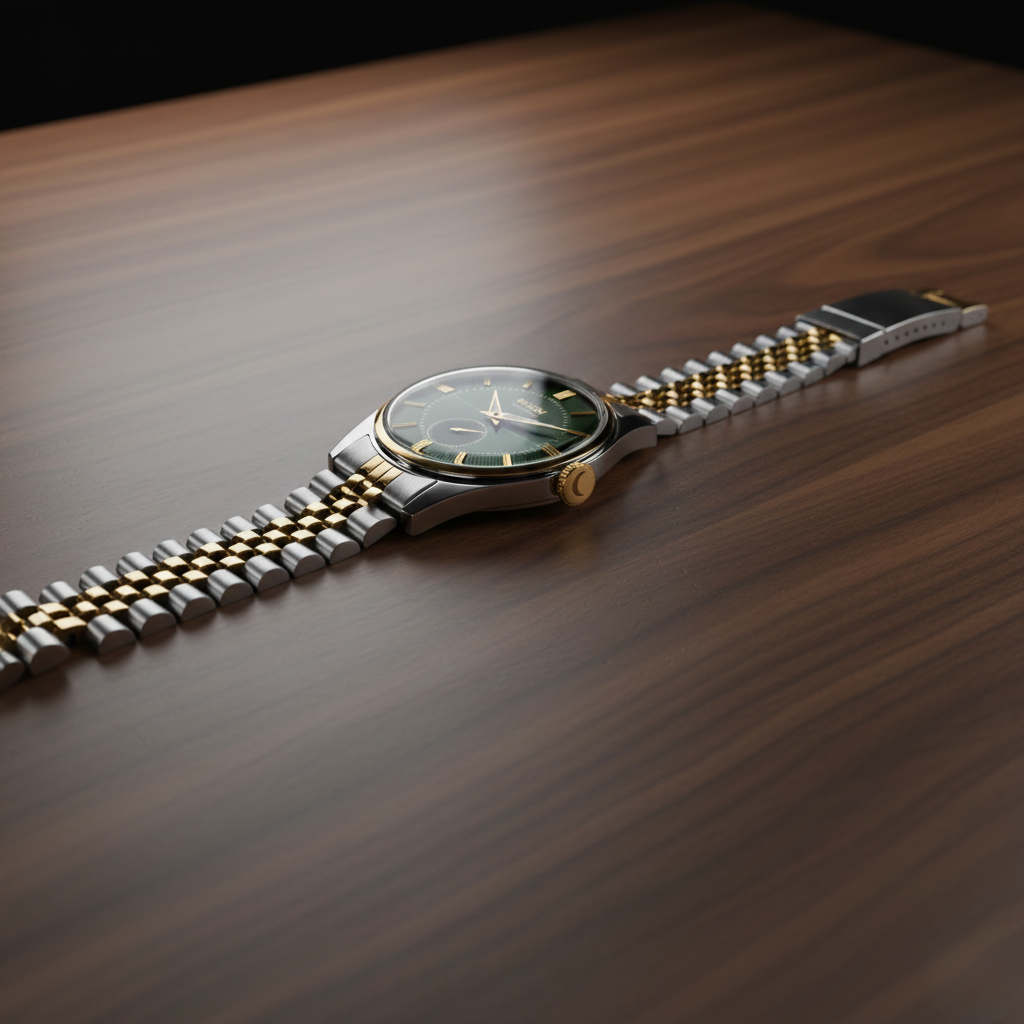 Moon III - Olive Green Gold Two Tone - Watch