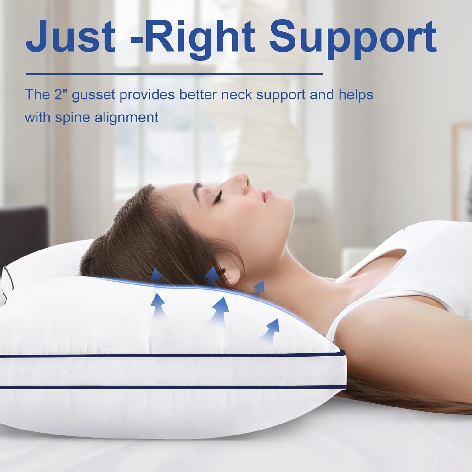Softy Premium Pillows Standard Size Set of 2, Fluffy and Supportive