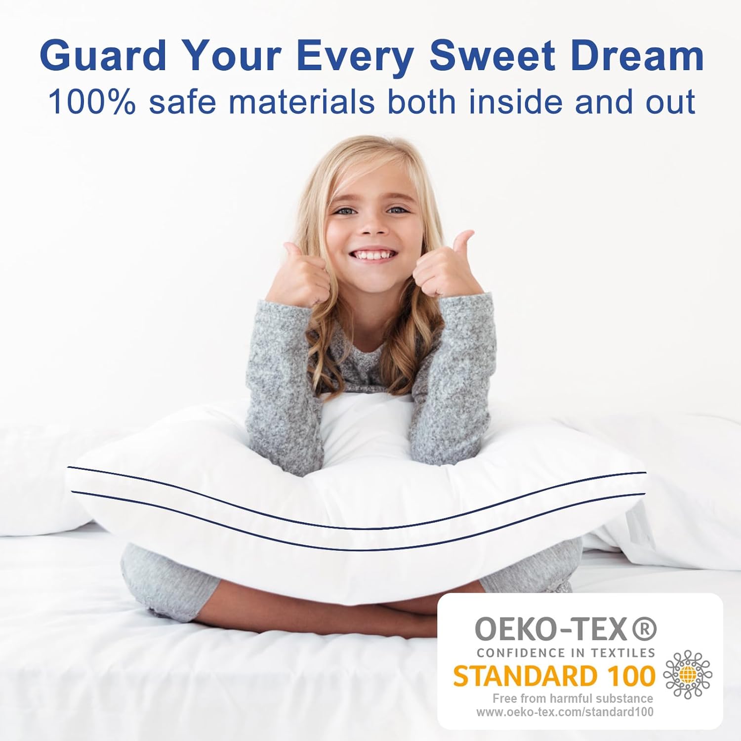 Softy Premium Pillows Standard Size Set of 2, Fluffy and Supportive