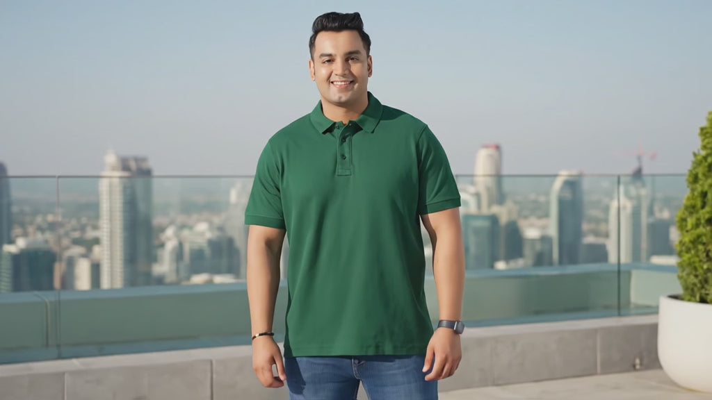 TESSH - PLUS SIZE PREMIUM DOBBY POLO T-SHIRT | XL-7XL