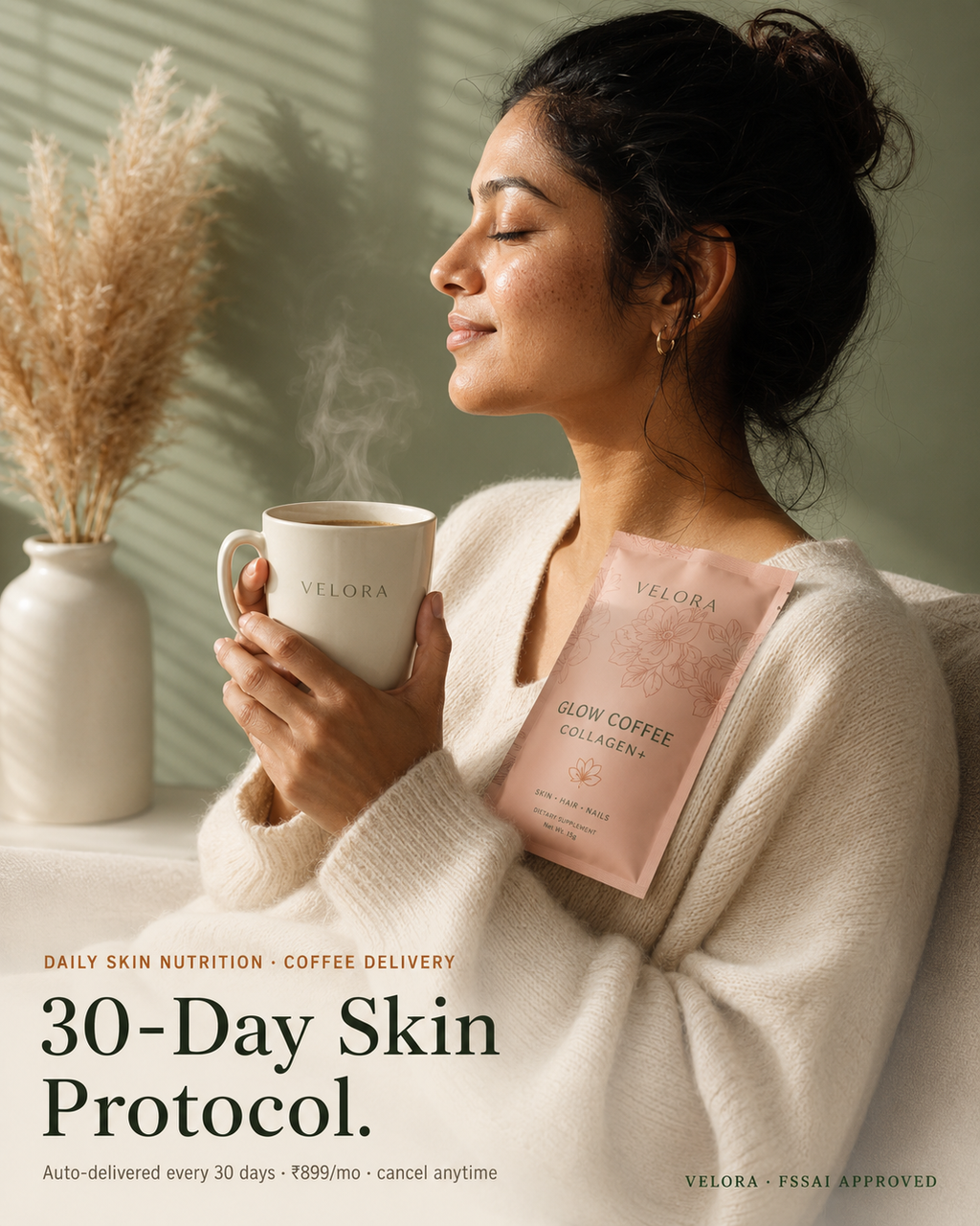 Velora Glow Protocol hero · 30-day skin protocol