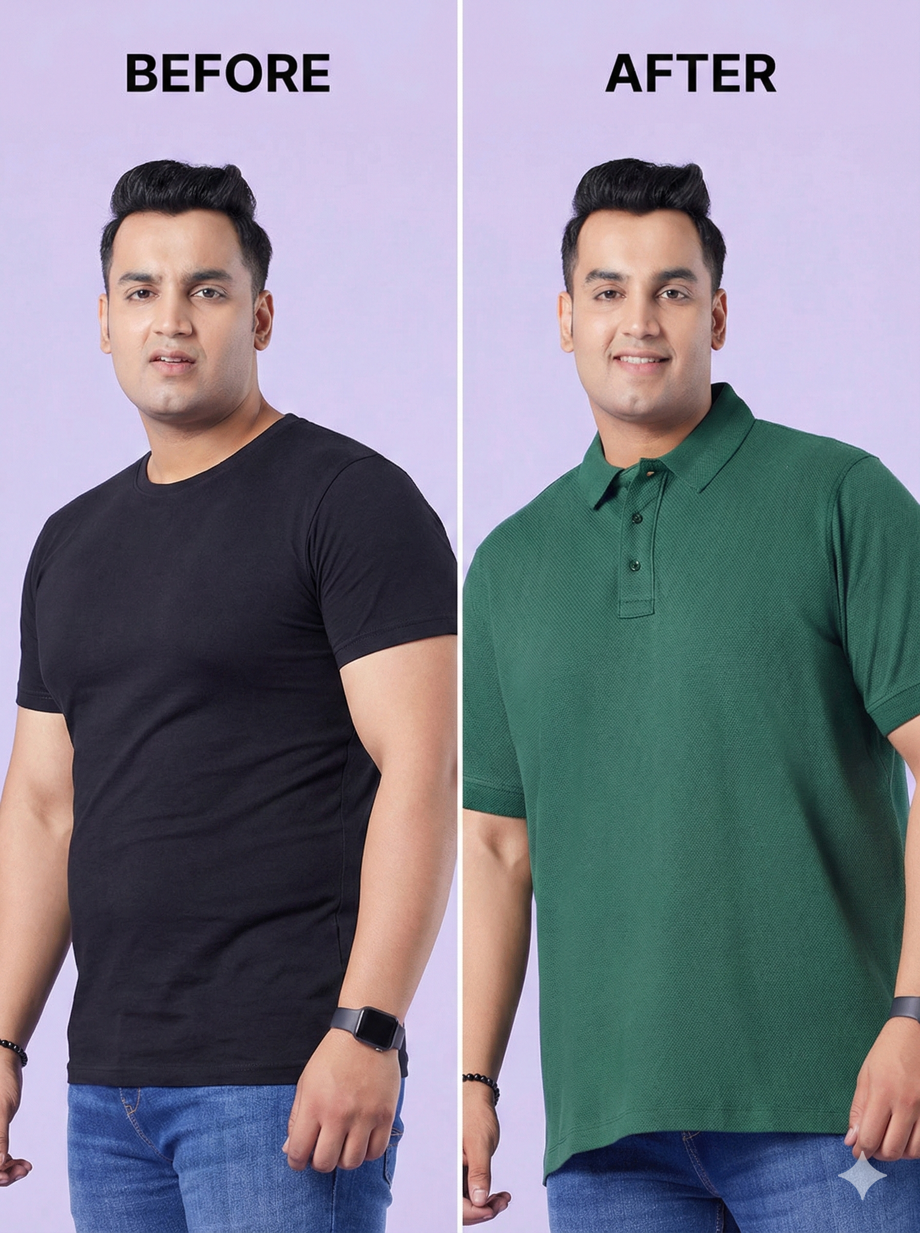 TESSH - PLUS SIZE PREMIUM DOBBY POLO T-SHIRT | XL-7XL